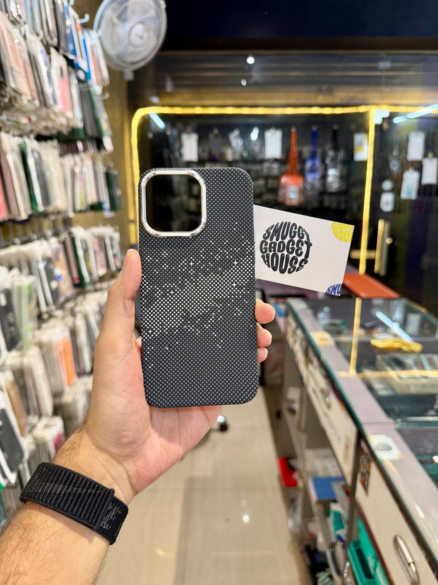 Black Starlight Aramid MagSafe Case for Iphone