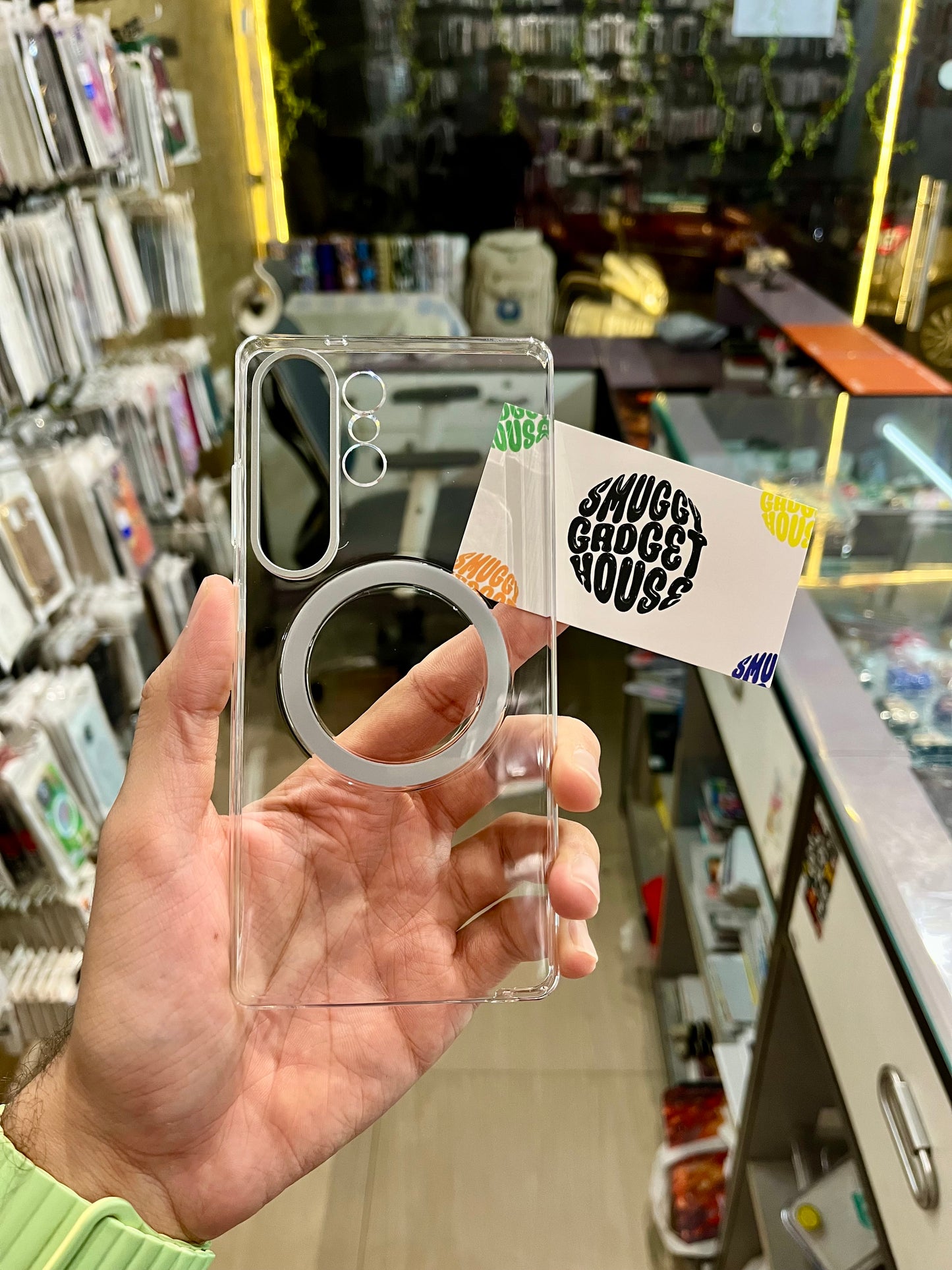 Og Anti Yellow Magsafe Case for SAM Galaxy (Metal ring)