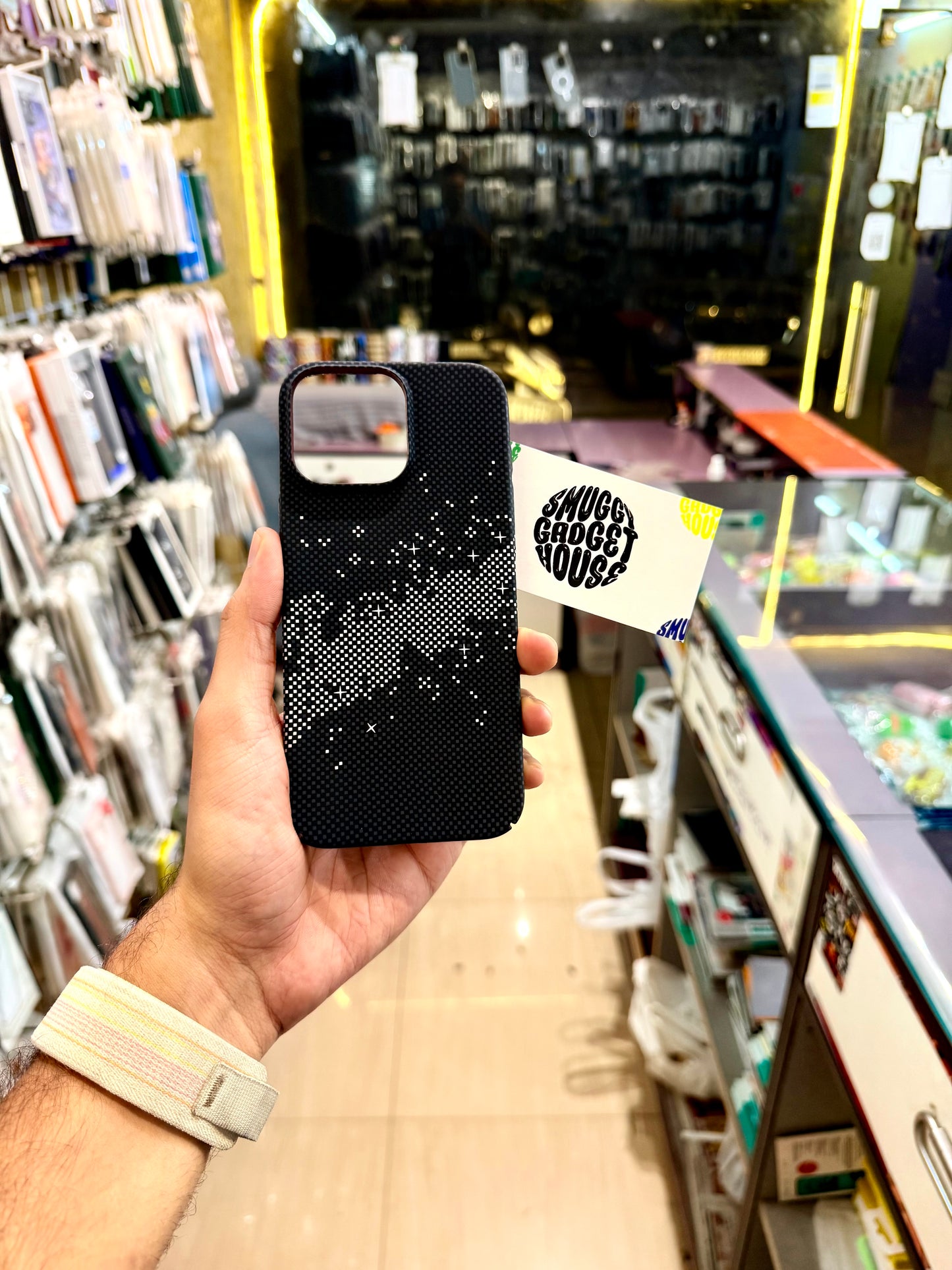 Black Starlight Slim Textured case for Iphone