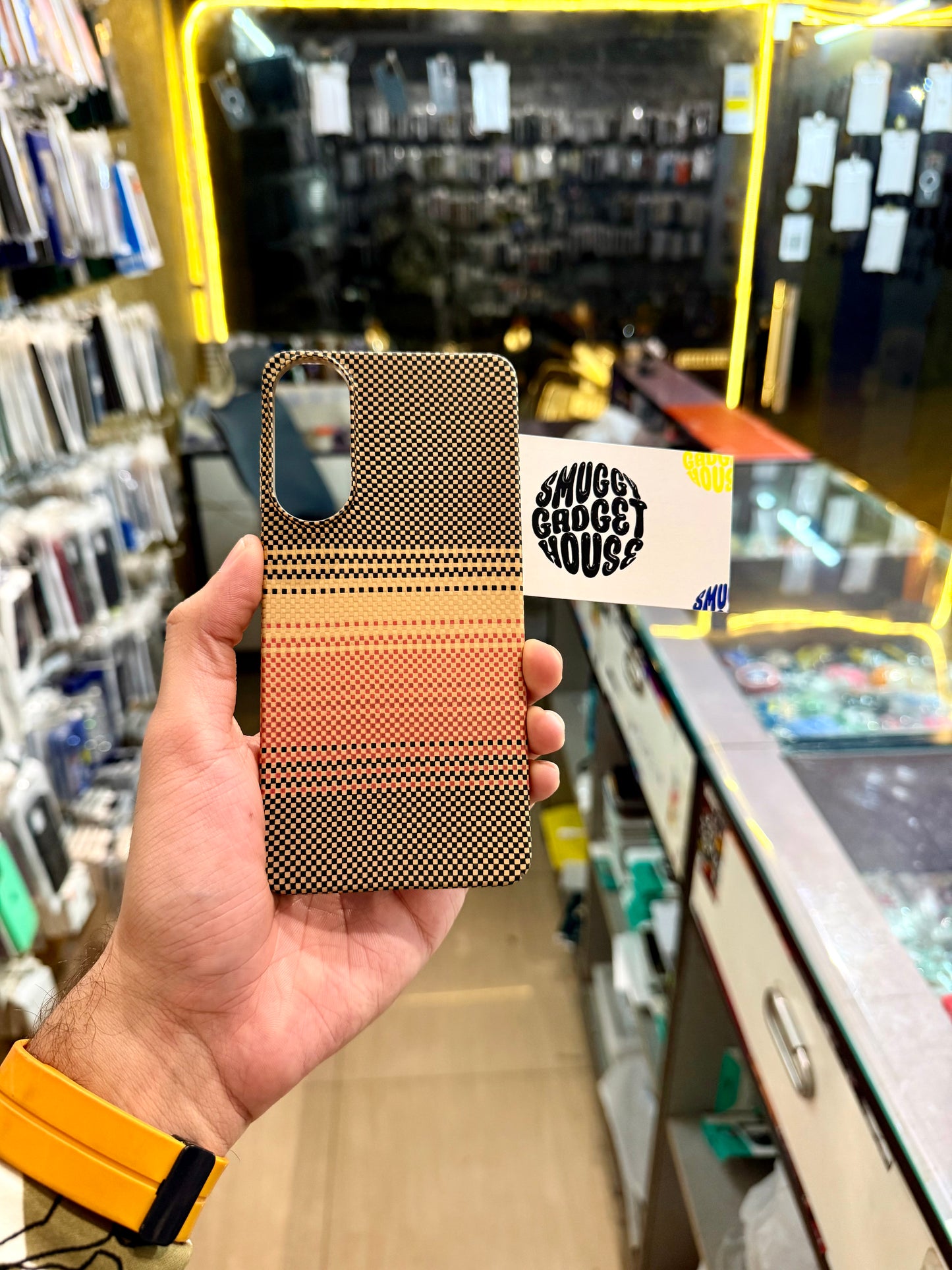 Golden Sunset Slim Textured case for SAM Galaxy