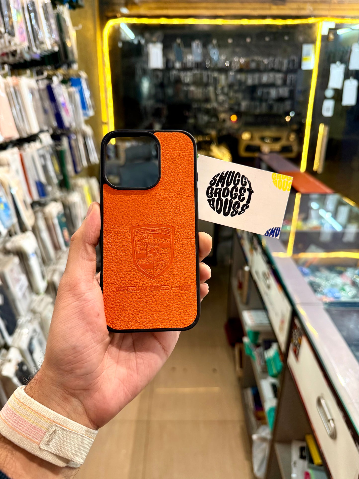 Cosmic Orange Porsche Case for Iphone