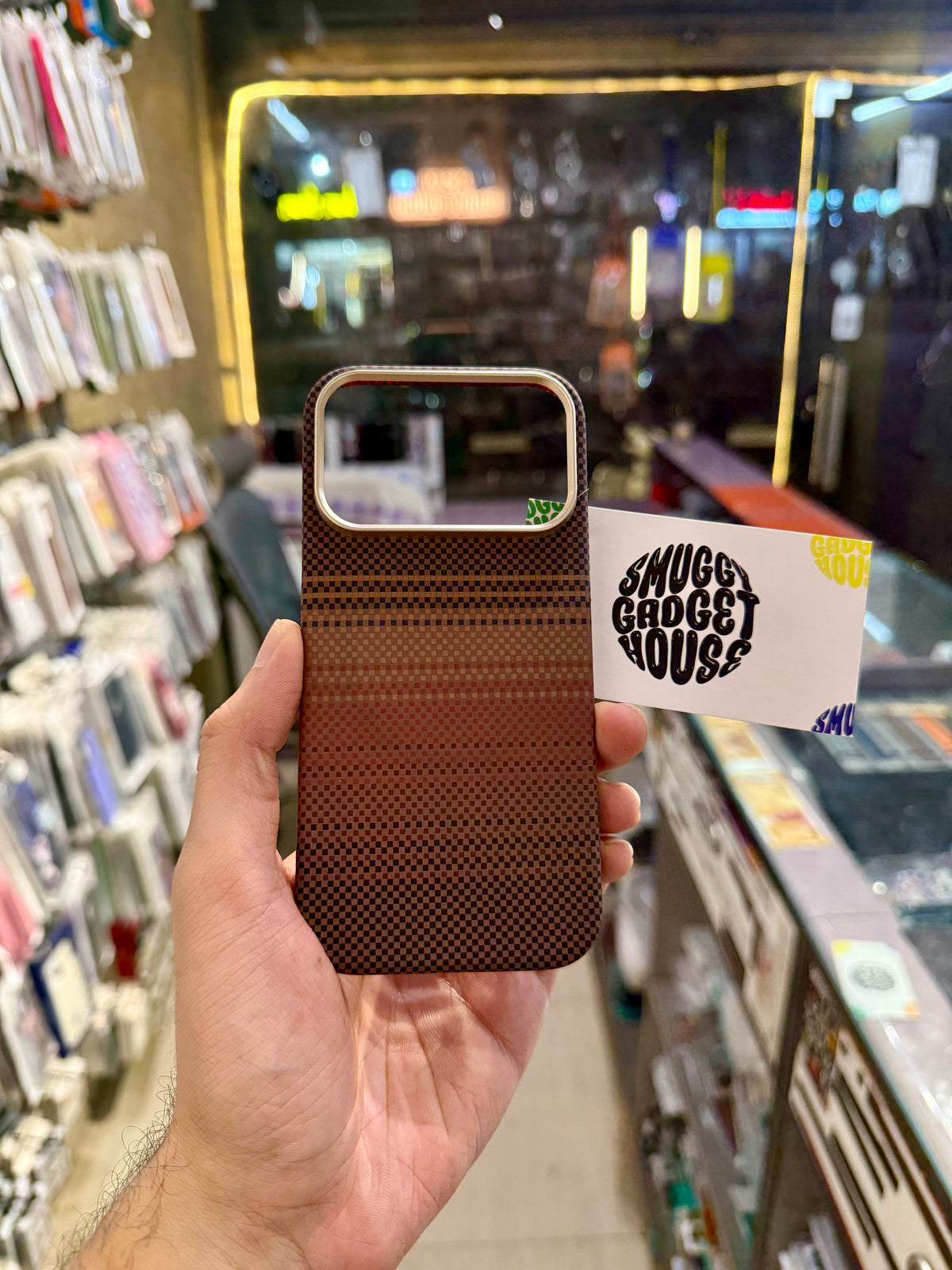 Sunset Stripe Njyony AI Kevlar Magsafe Case for Iphone (Camera Control Button)
