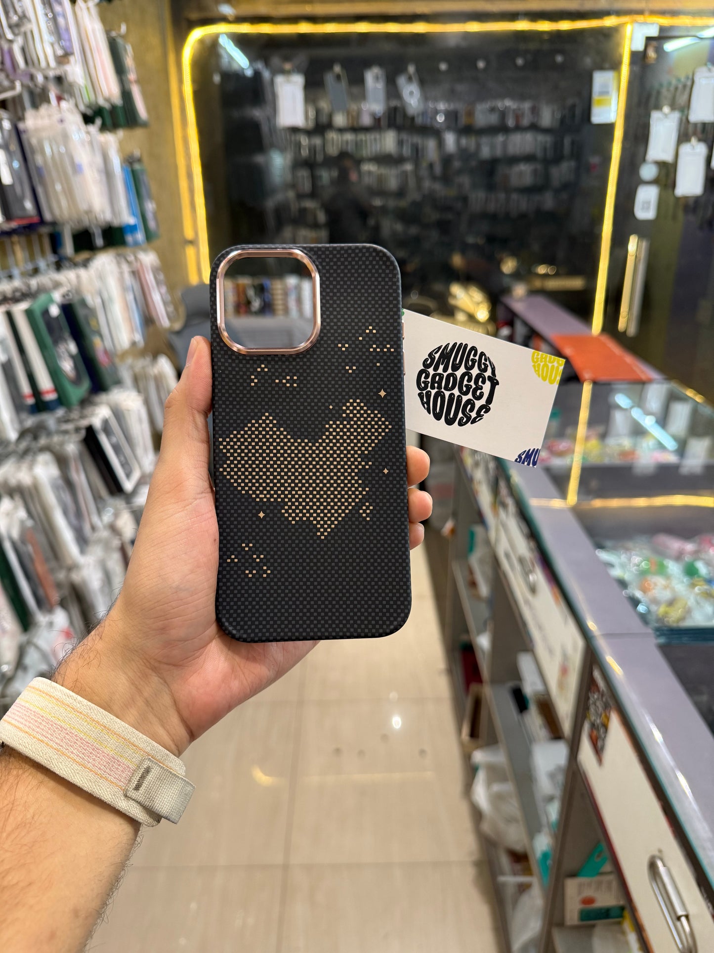 New Black Starlight Aramid Fibre MagSafe Case for Iphone