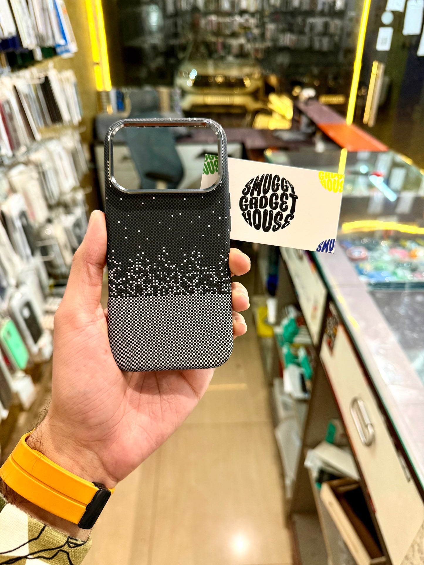 Gray Starlight Aramid Carbon Fibre MagSafe Case for Iphone