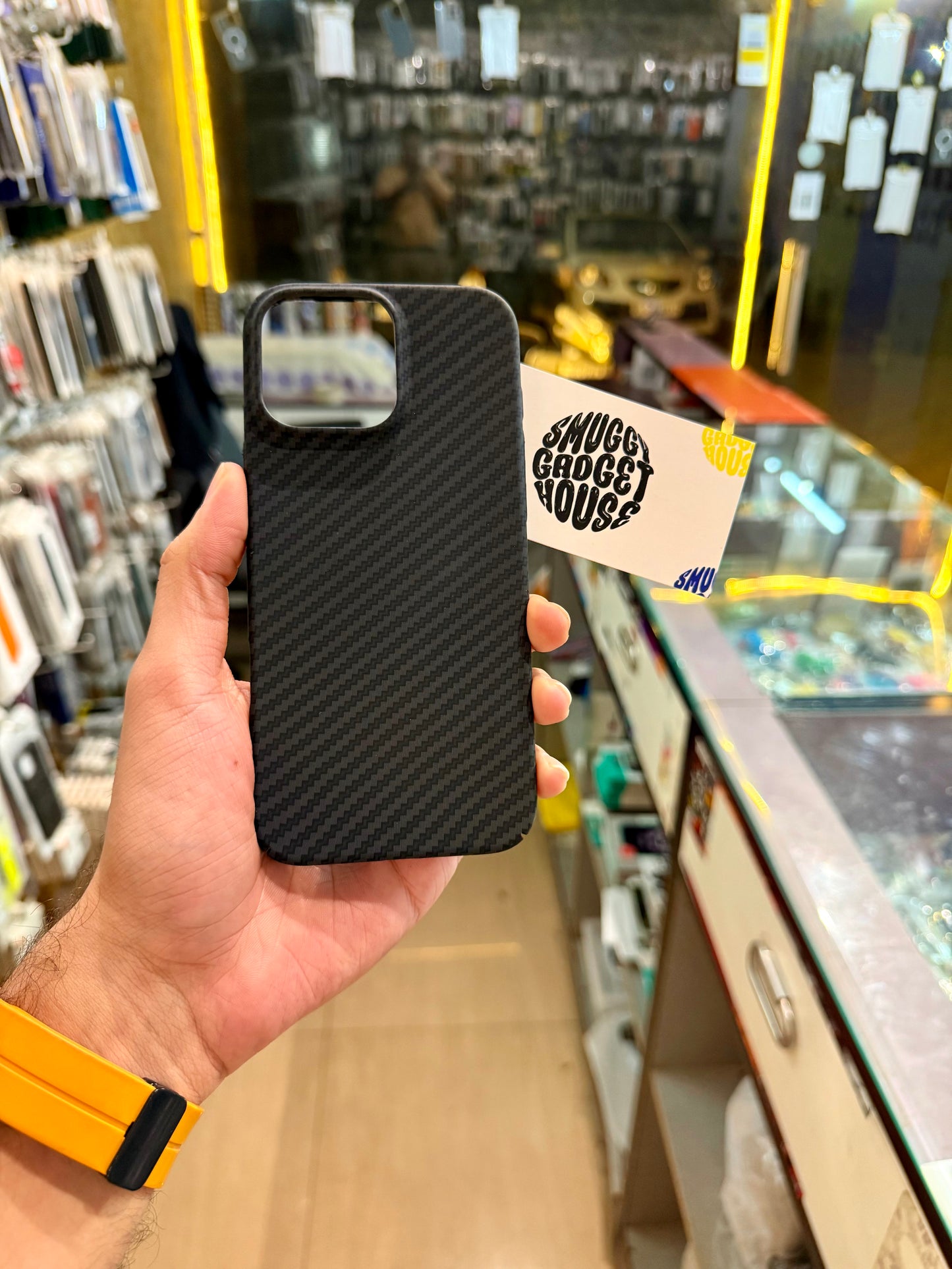 Classic Black Slim Textured case for Iphone