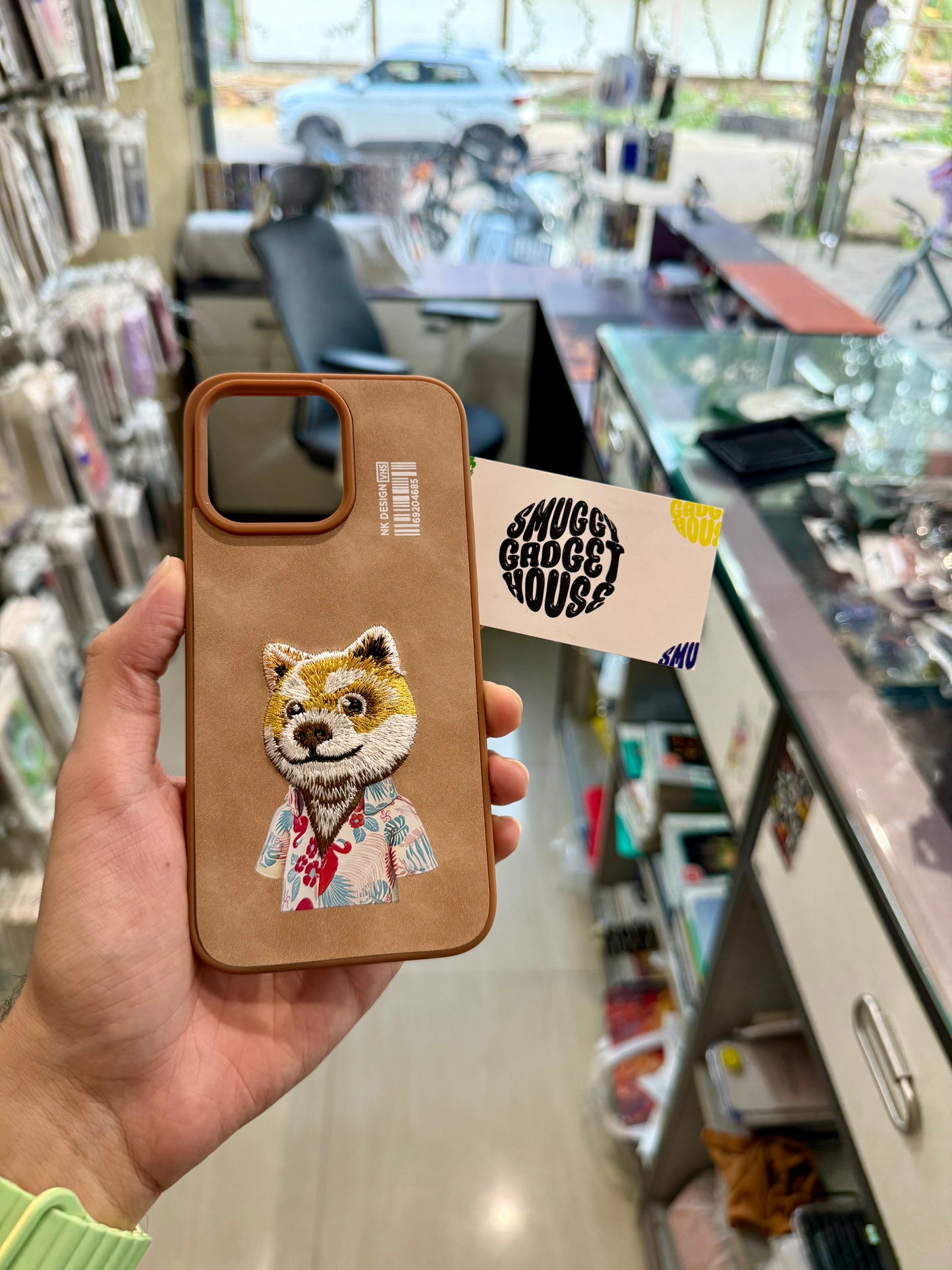 Shiba Inu Futuristic Dog Embroidery Case for Iphone