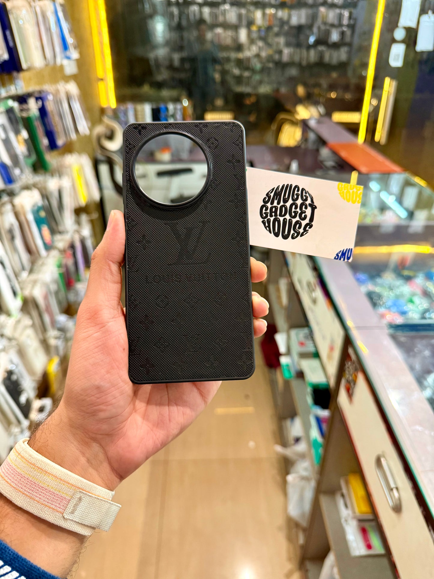 Black LV Textured case for OnePlus