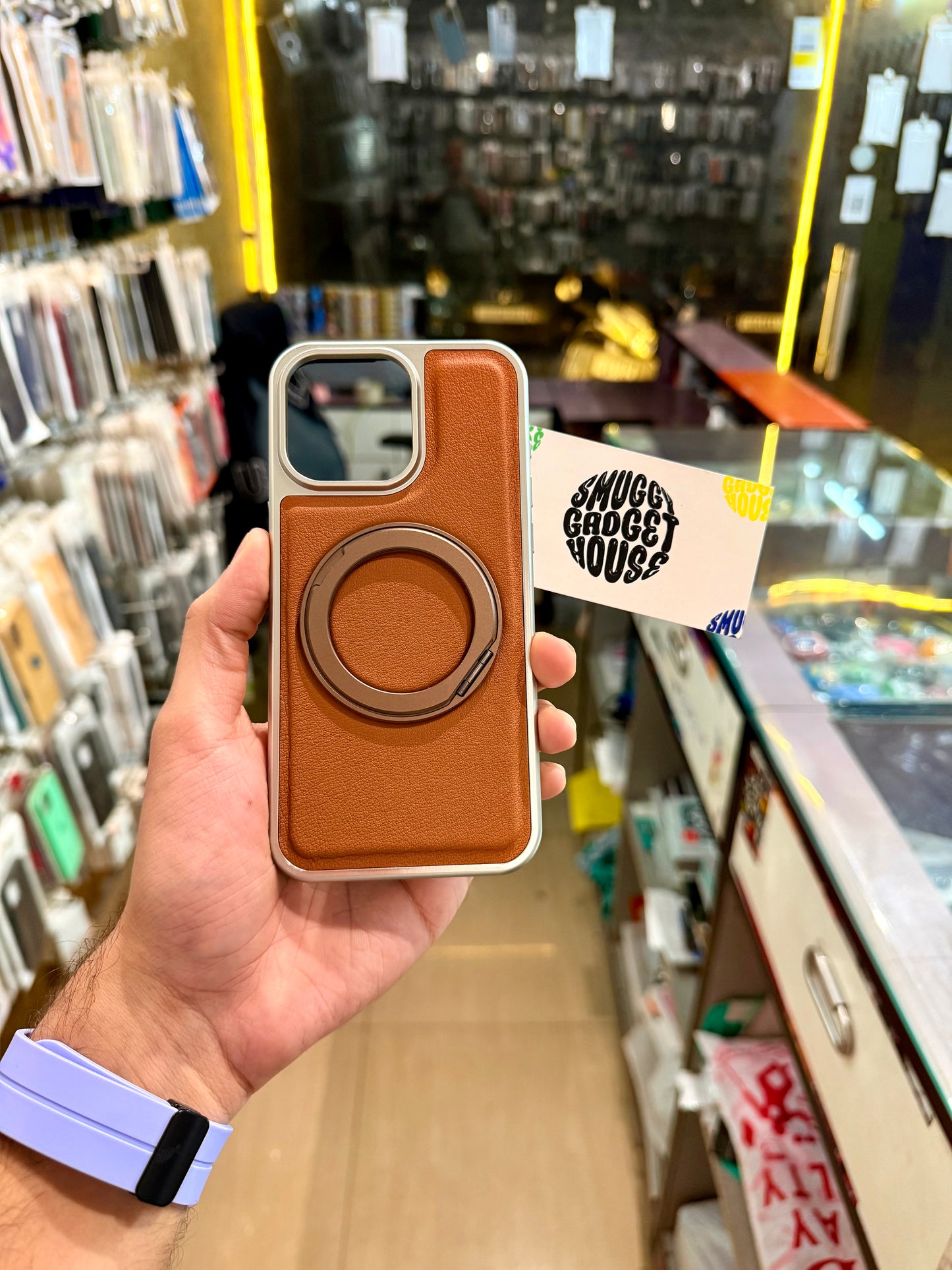 360 Rotating Leather Stand Case for Iphone