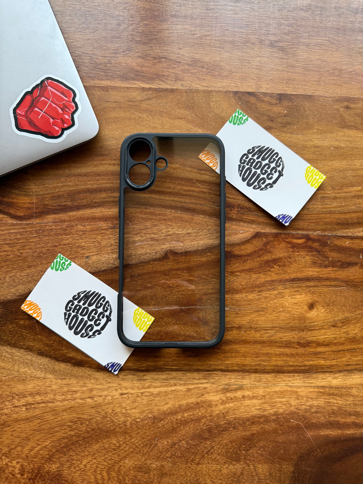 Black Border Transparent Case for Iphone (Camera Protection)