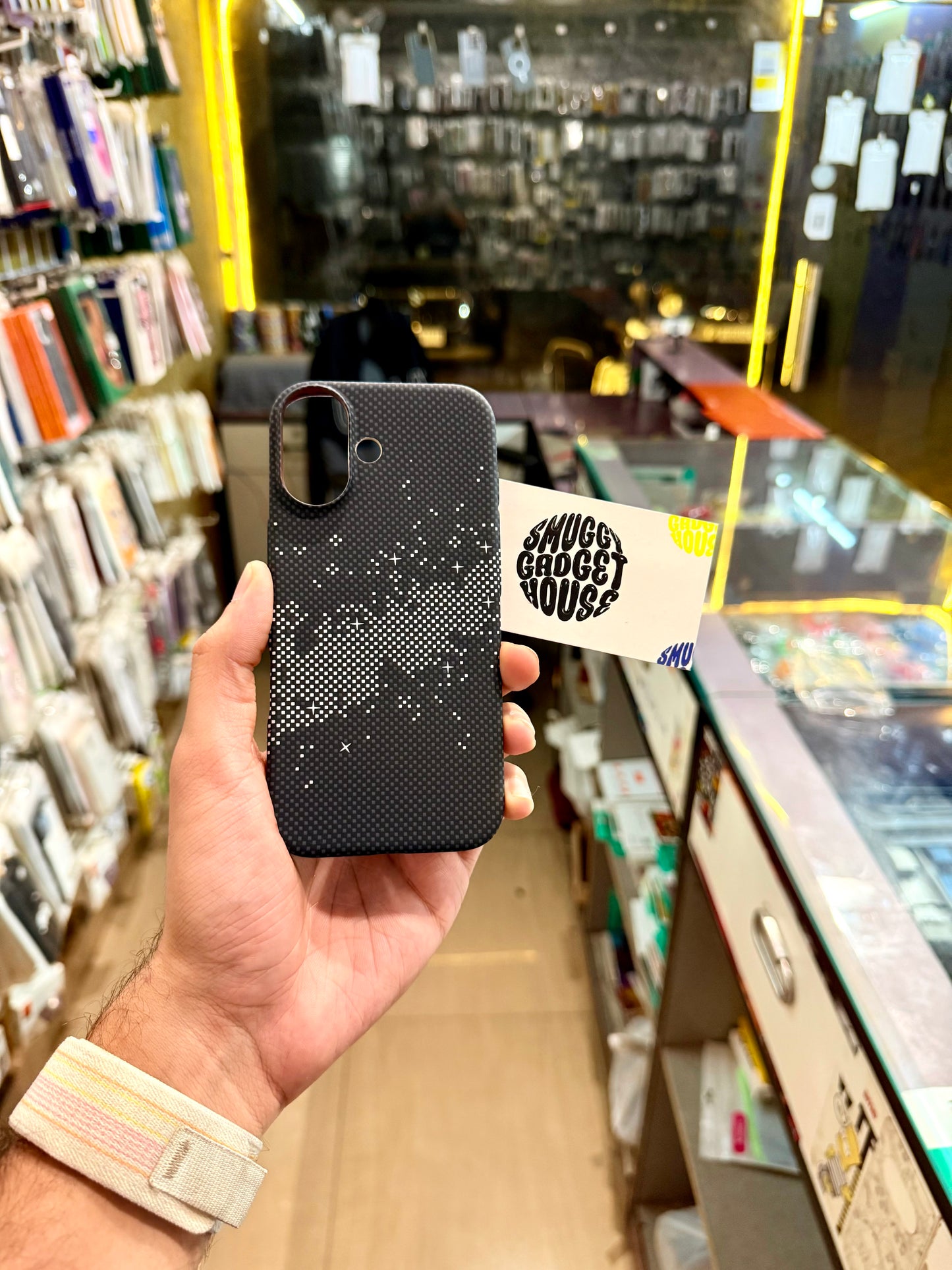 Black Starlight Slim Textured case for Iphone