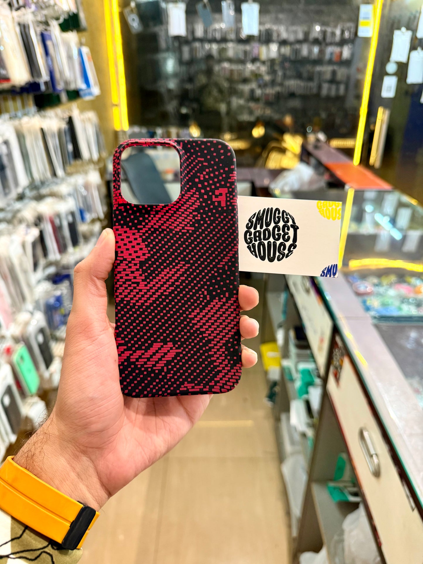 Crazy Red Slim Textured case for Iphone