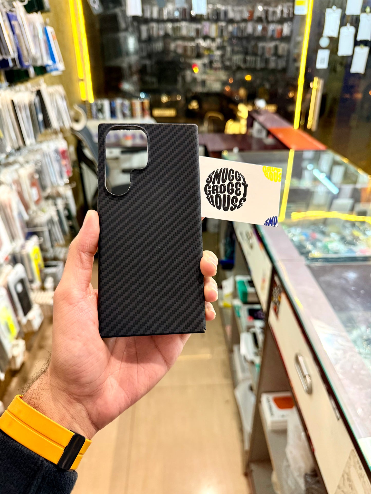 Black Slim Textured case for SAM Galaxy