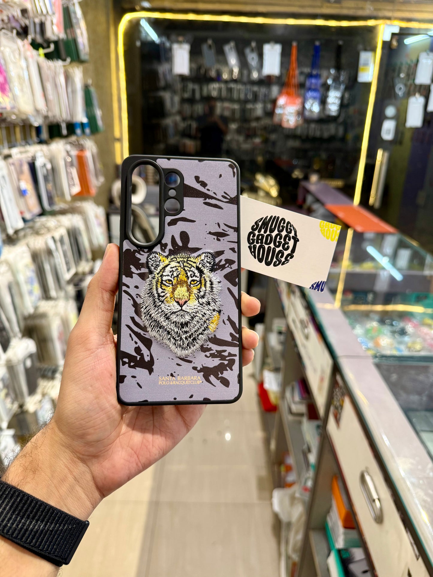 Golden Tiger Embroidery Case for SAM Galaxy