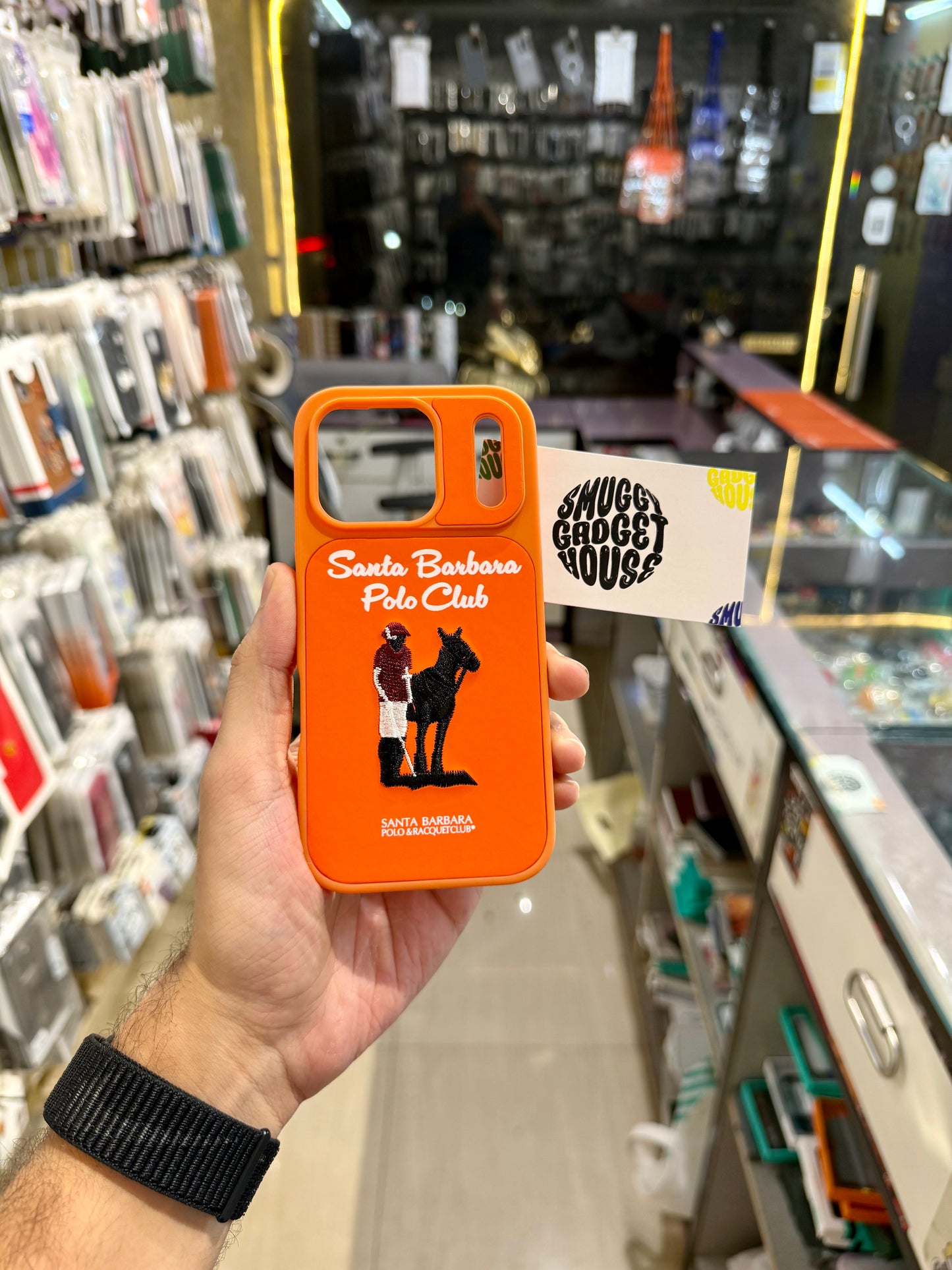 Cosmic Orange Polo Embroidery Case for Iphone