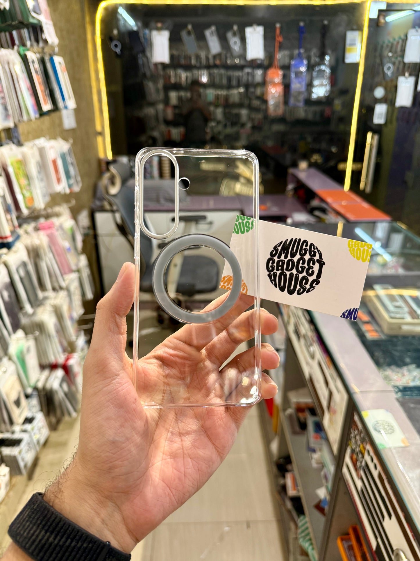 Og Anti Yellow Magsafe Case for SAM Galaxy (Metal ring)