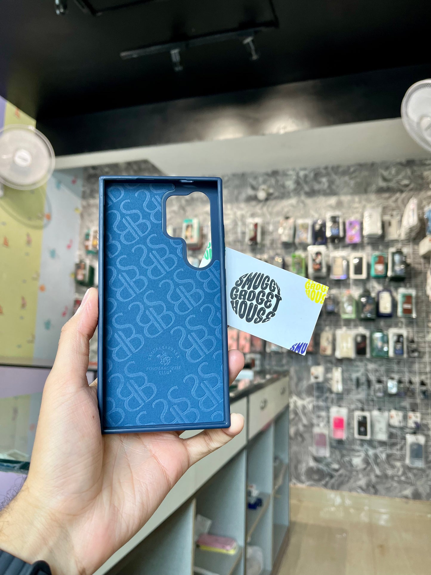 Cool Cat Embroidery Case for Samsungg Galaxy (Blue)