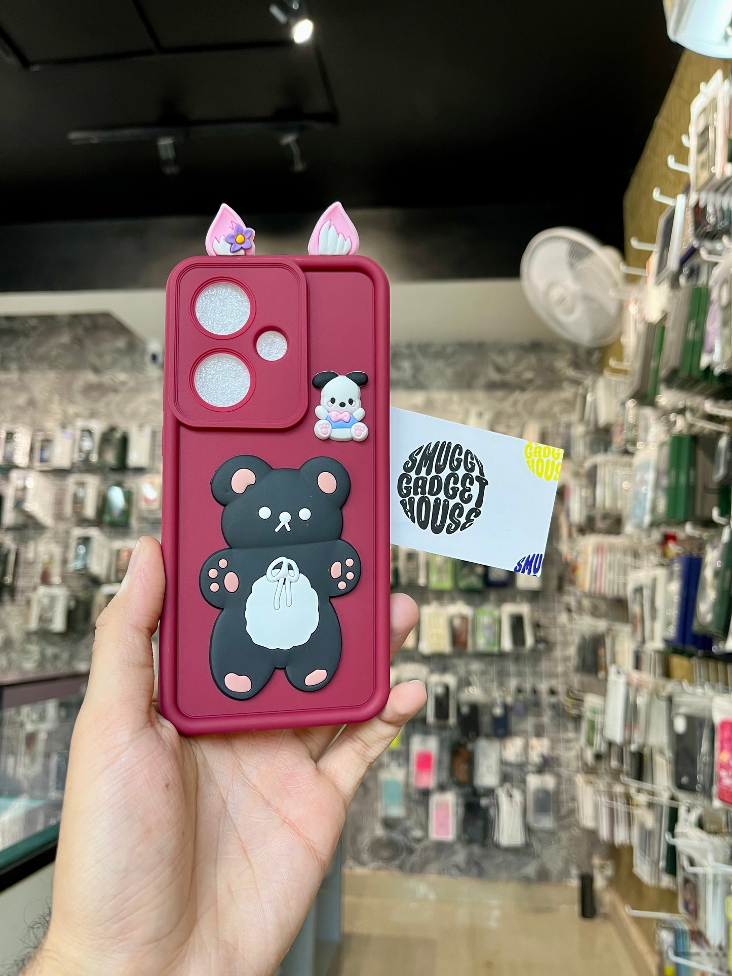 Cute Teddy Limited Edition Case for OnePlus (Maroon)