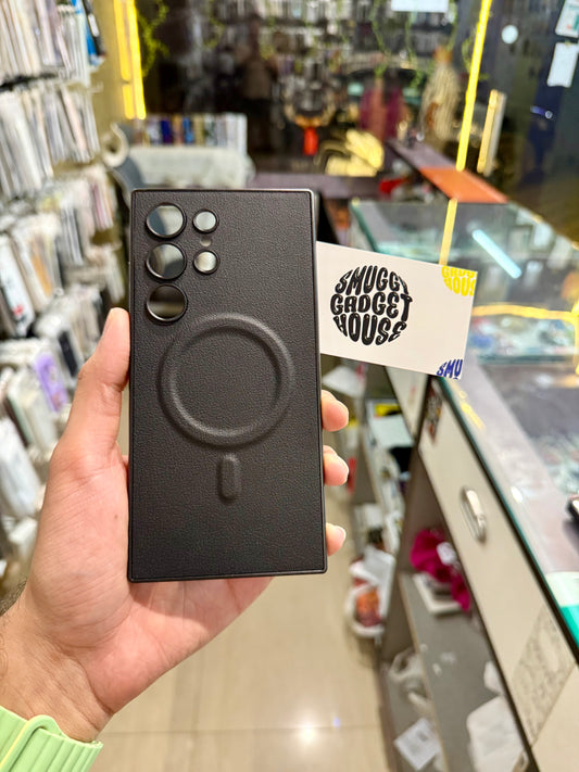 Og Leather Magsafe Case for SAM Galaxy (Camera Protection)