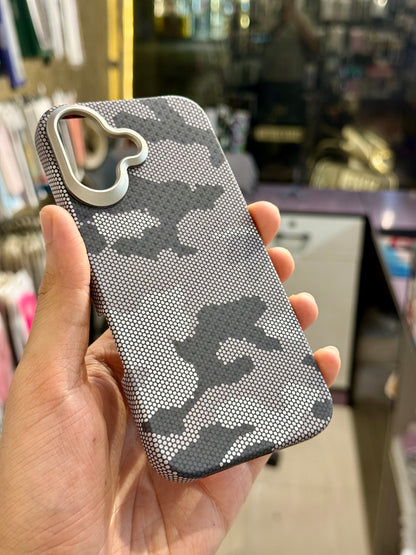 Honeycomb carbon MagSafe Case for Iphone (Side Cut)