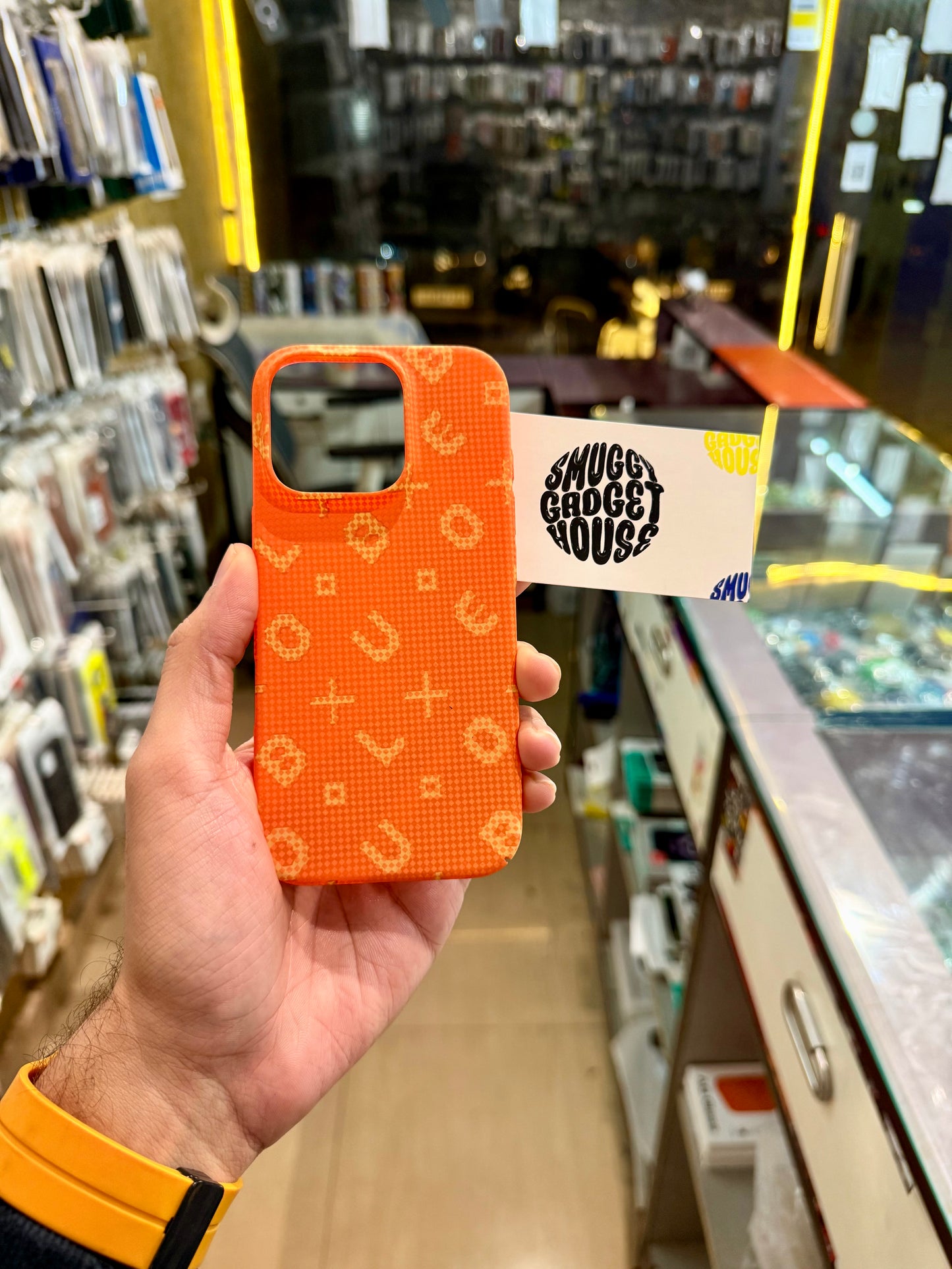 Cosmic Orange Slim Textured case for Iphone