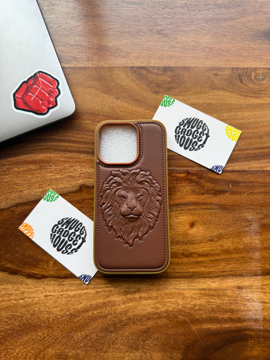 Lion Leather Case for Iphone