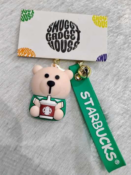 Teddy Key Chain (Coffee - Green)