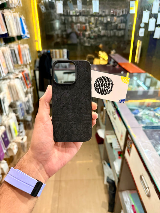 Black Gucci Textured Case for Iphone