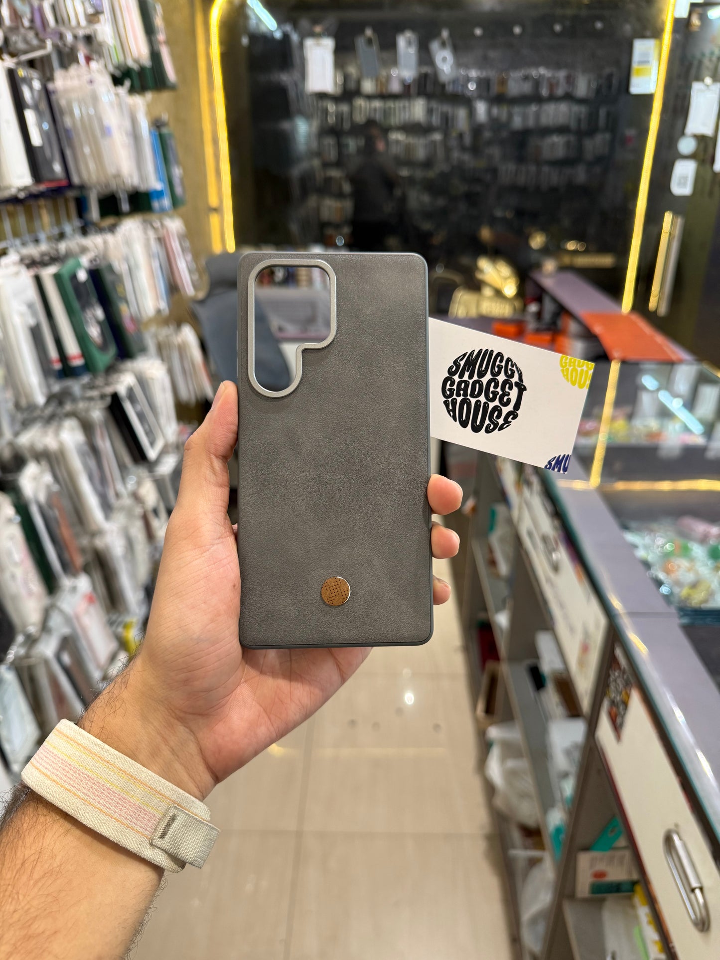 Gray Leather Case for SAM Galaxy