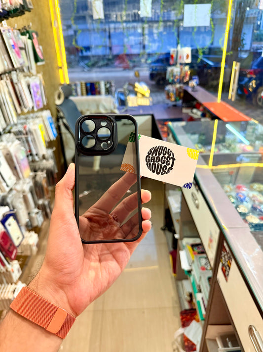 Tinted Black Transparent Case for Iphone (Camera Protection)