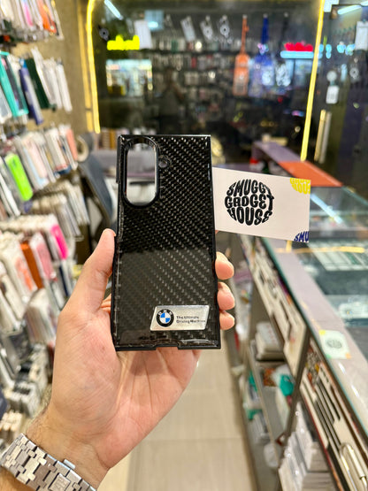 Black BMW Carbon texture Case for SAM Galaxy Fold