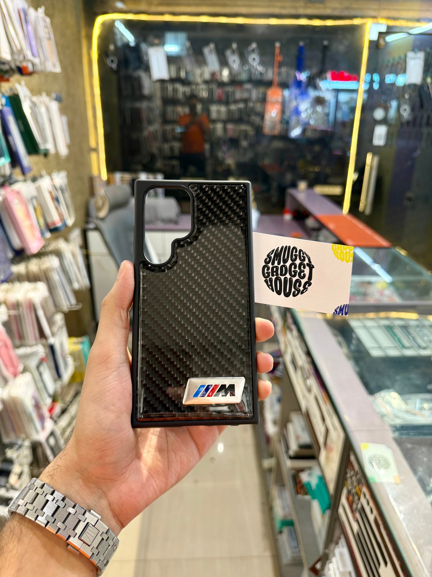 Black Msport Carbon Texture Case for SAM Galaxy (Cars)