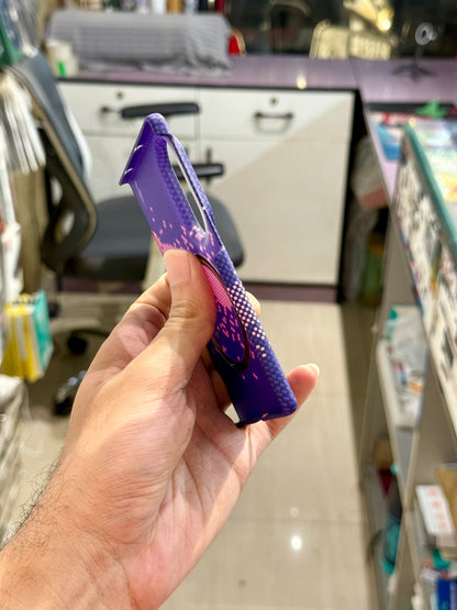 Luxo Violet Starlight Carbon MagSafe case for SAM Galaxy Fold
