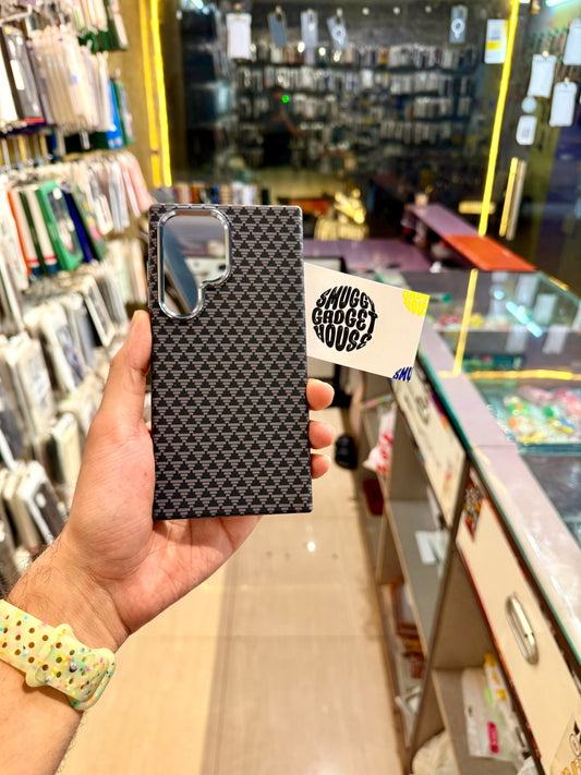 Retro Black Aramid MagSafe Case for SAM Galaxy