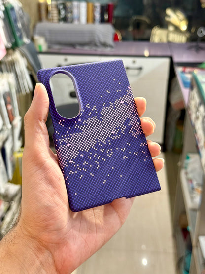 Luxo Violet Starlight Carbon MagSafe case for SAM Galaxy Fold