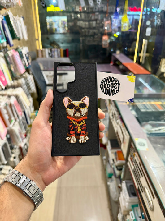 Billionaire Dog Embroidery Case for SAM Galaxy
