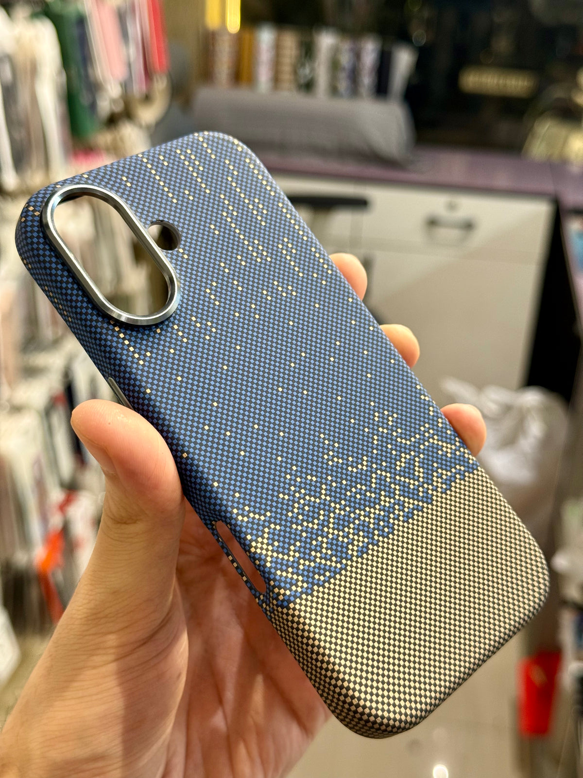 Blue Starlight Aramid MagSafe Case for Iphone