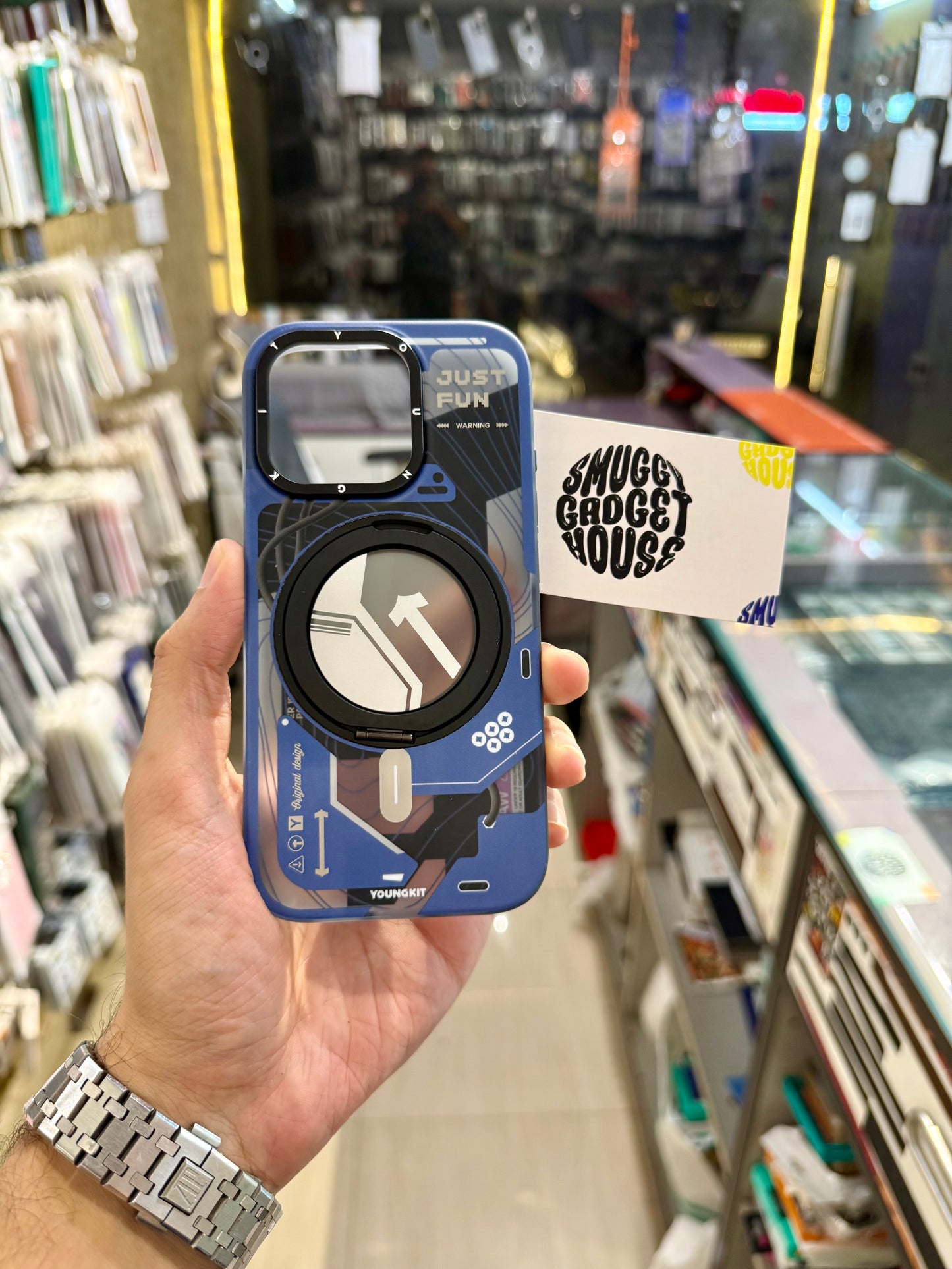 YoungKit Cyberpunk 360 Ring Stand Case for Iphone (Og)