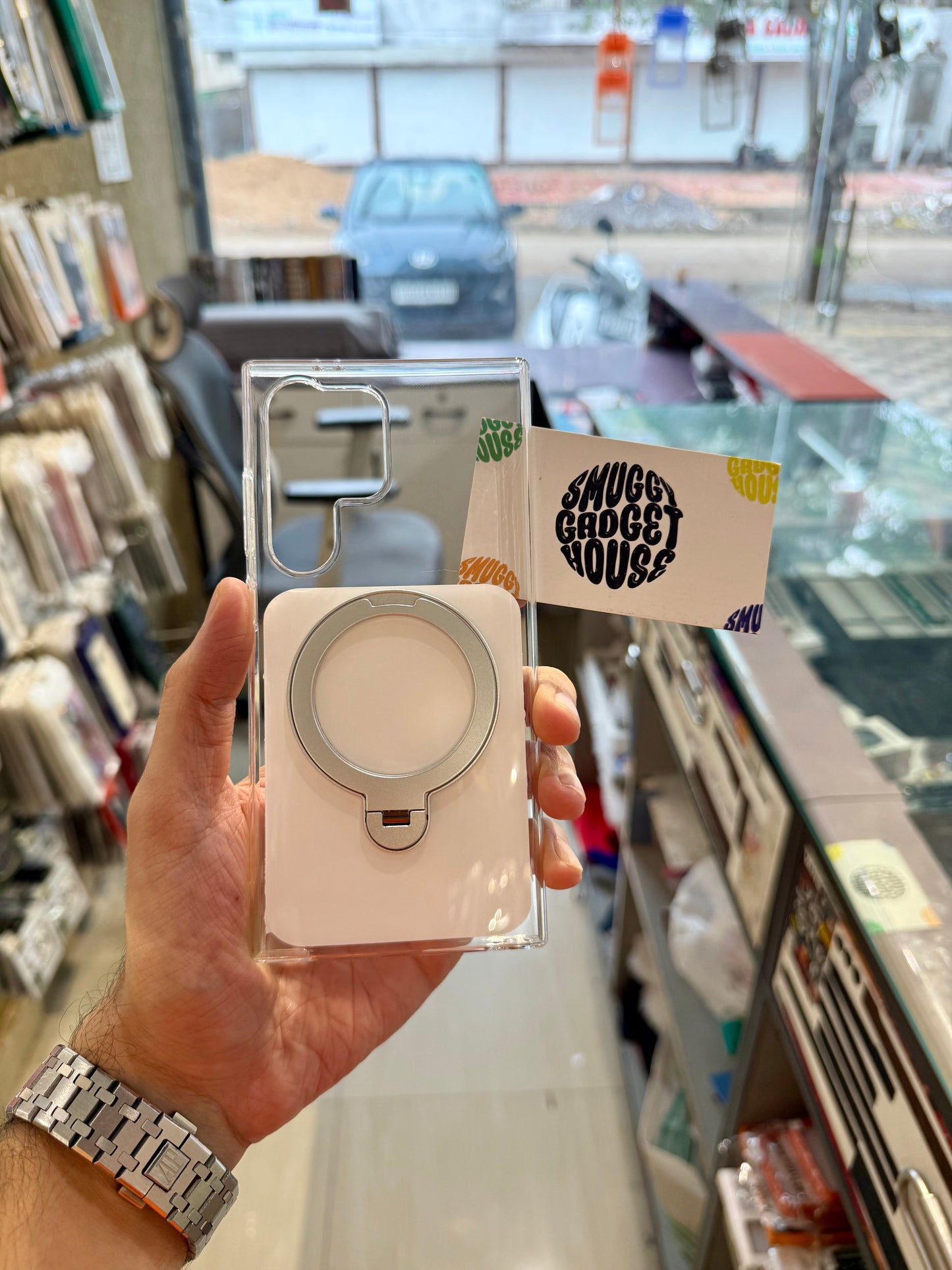 Anti Yellow Metal Stand Case for SAM Galaxy (360 Rotation)