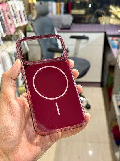 Burgundy Anti Yellow Magsafe Case for Iphone (Og)