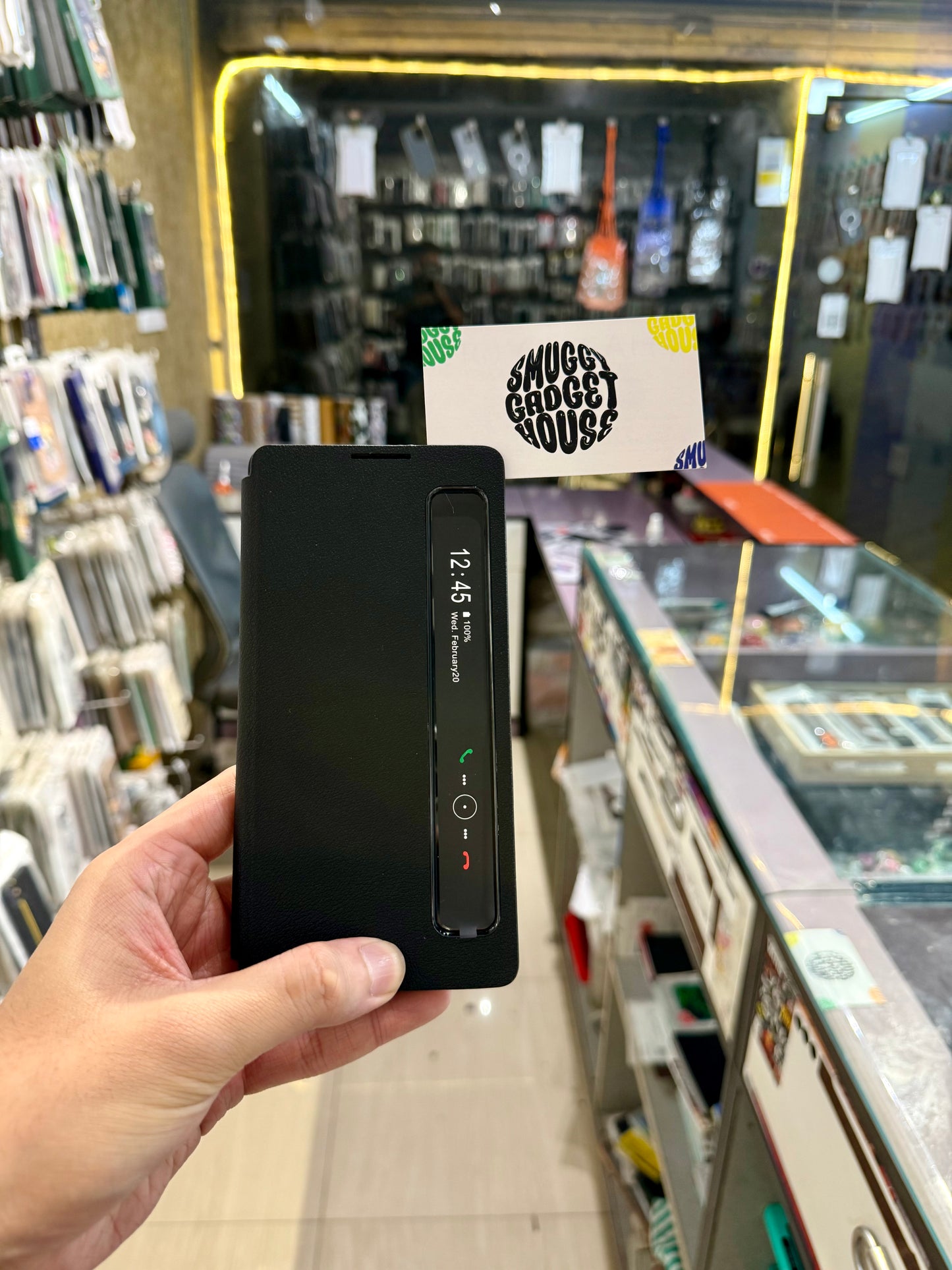 Smart View Leather Flip Case for SAM Galaxy