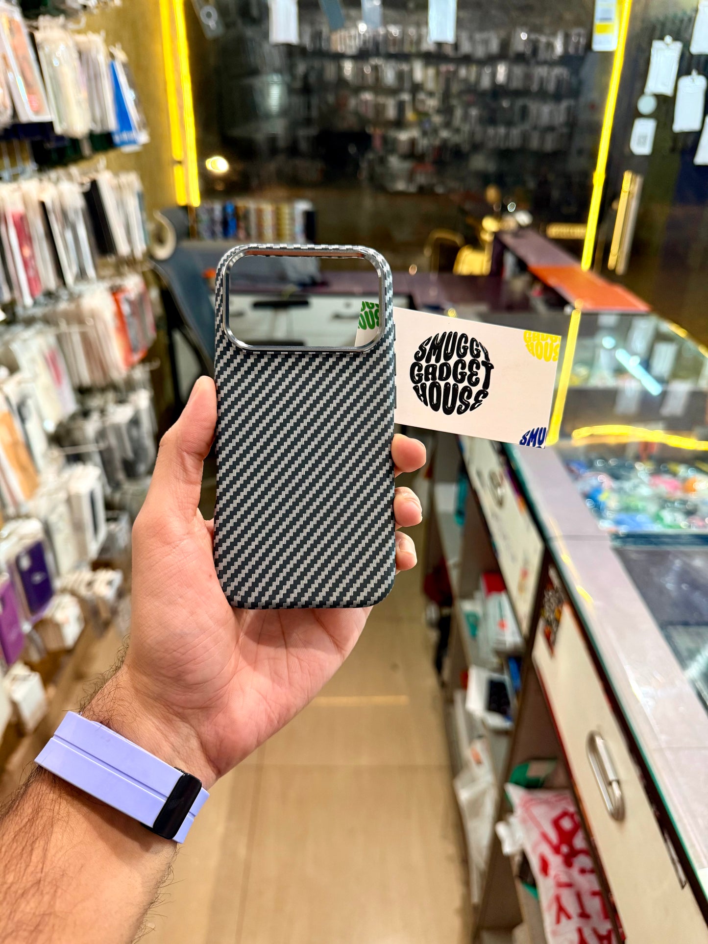 Space Gray Aramid Fibre MagSafe Case for Iphone