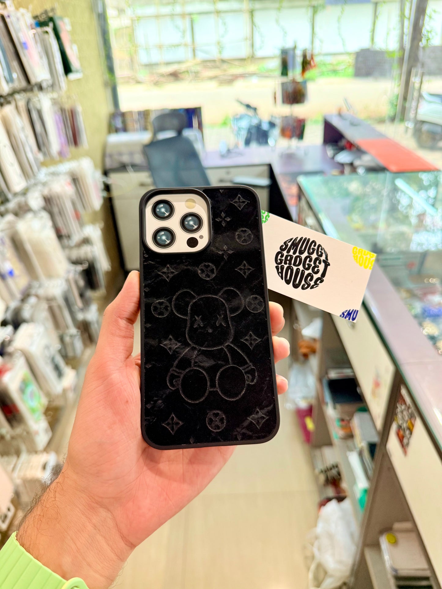 Black Bear Velvet Case for Iphone