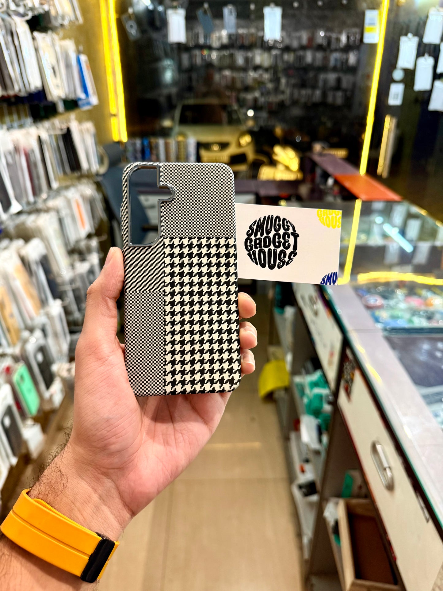 Retro Bohemian Carbon Fibre MagSafe Case for SAM Galaxy