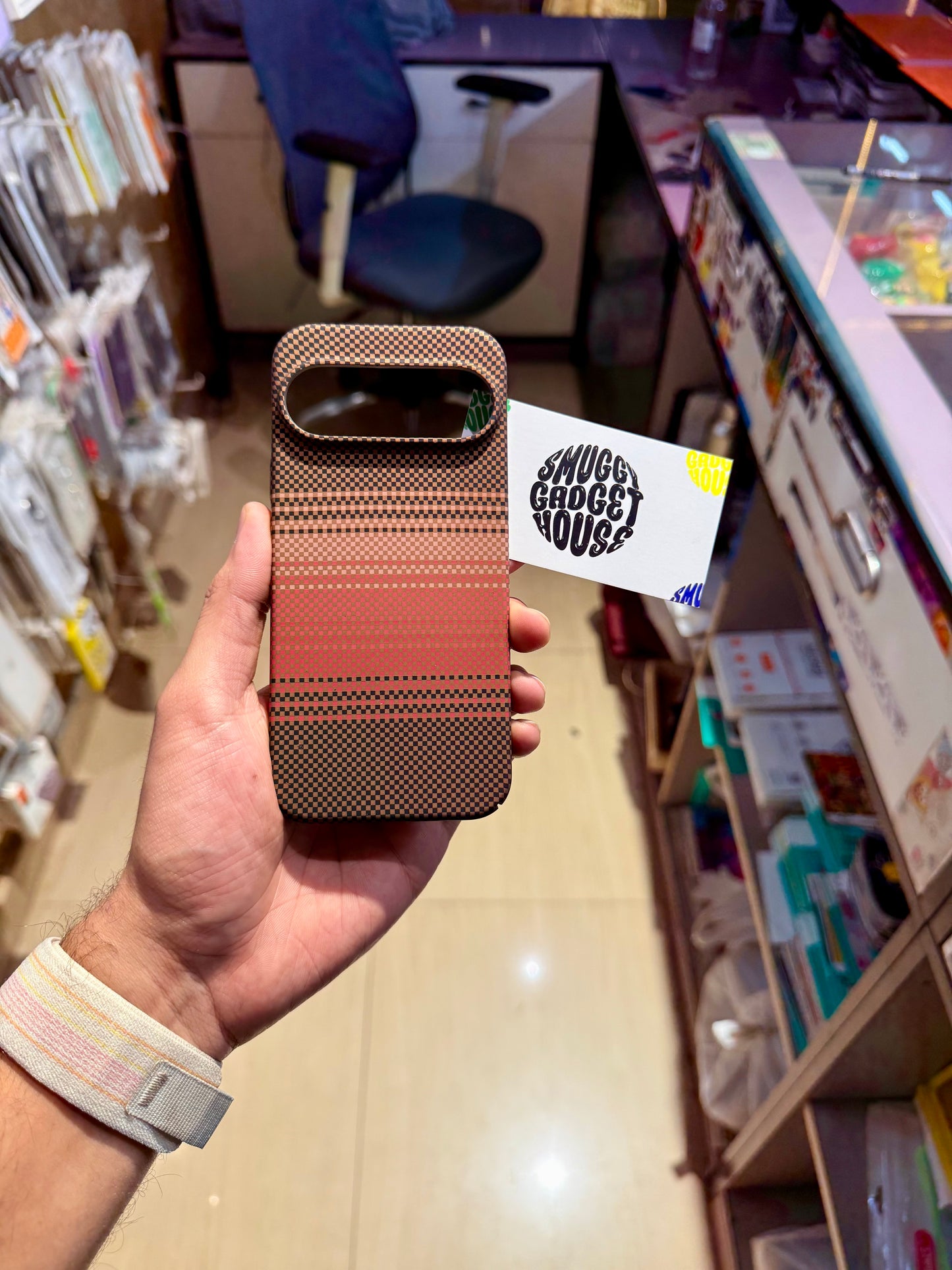 Sunset Orange Slim Textured case for Google Pixel