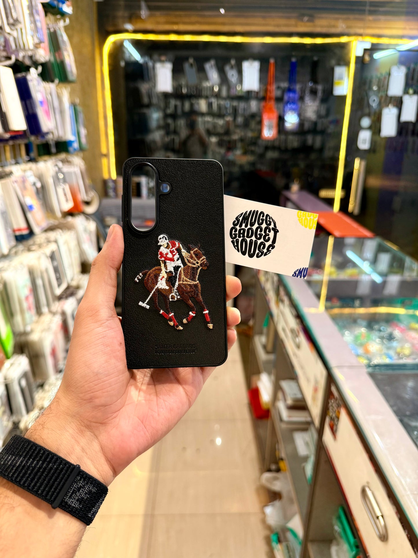 Black Polo Embroidery Case for SAM Galaxy