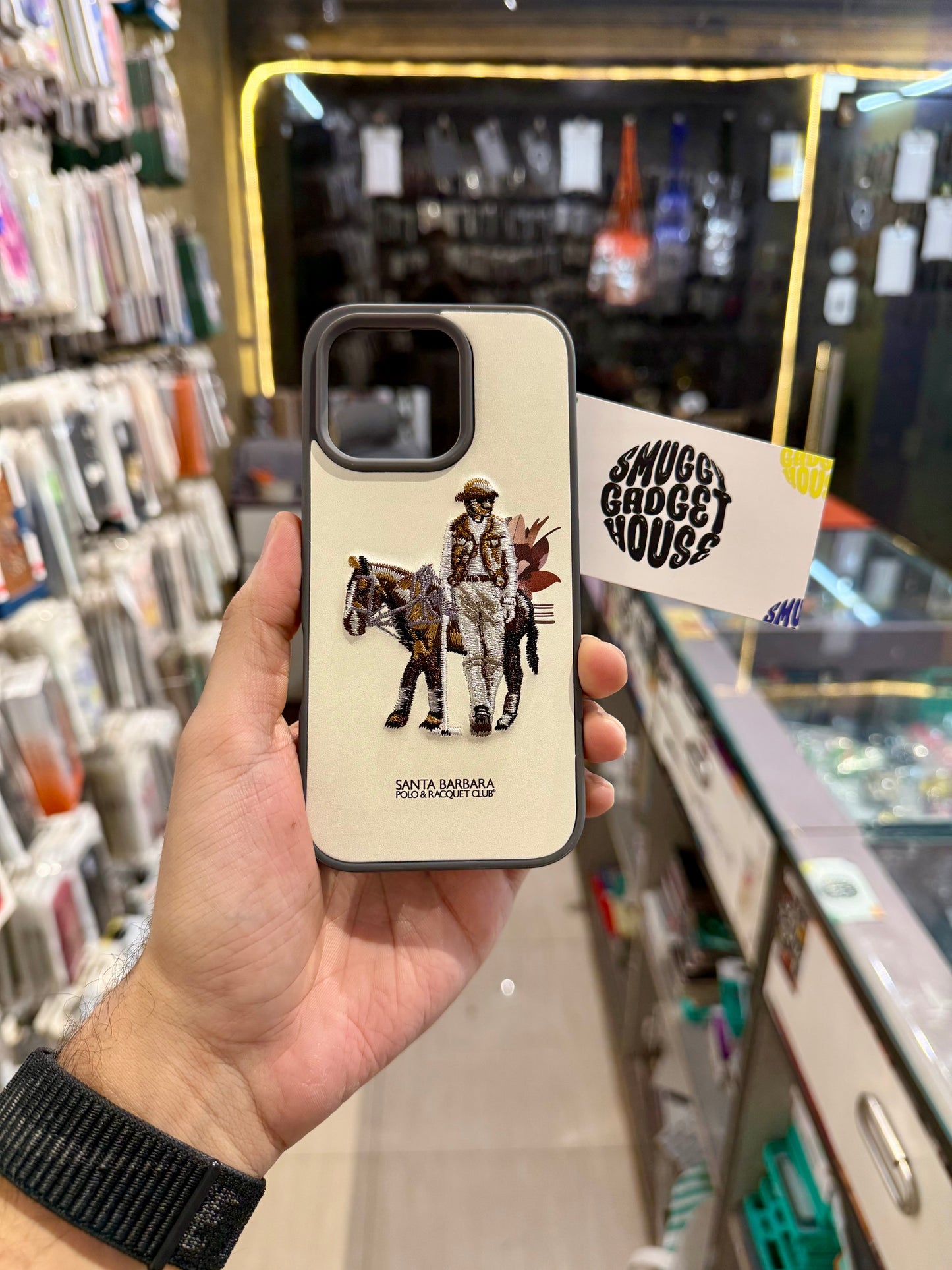 White Polo Embroidery Case for Iphone