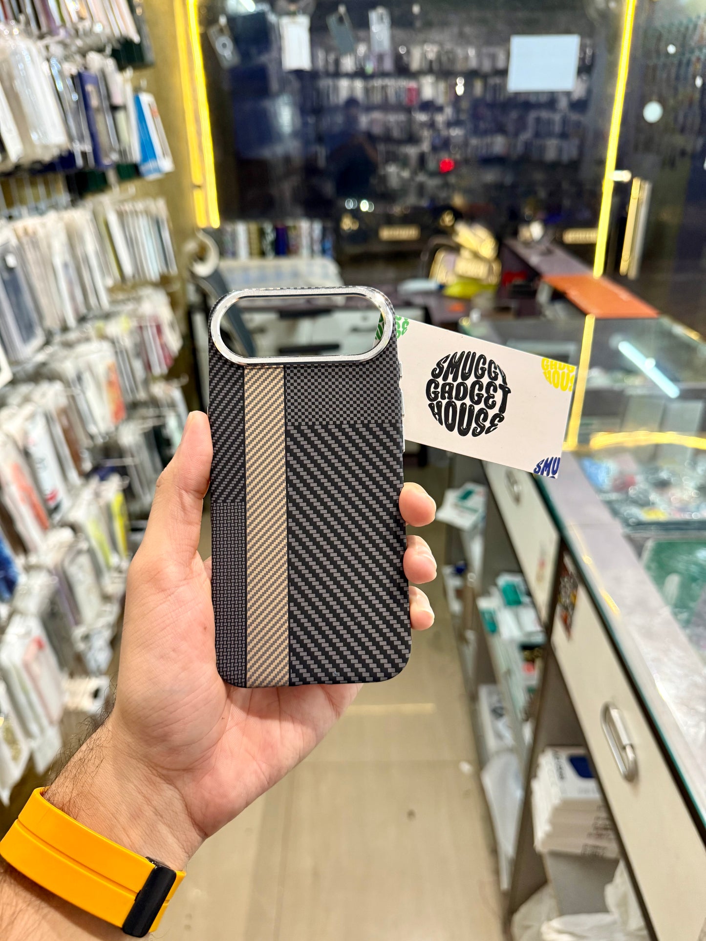 Ancient Black Aramid Fibre MagSafe Case for Iphone