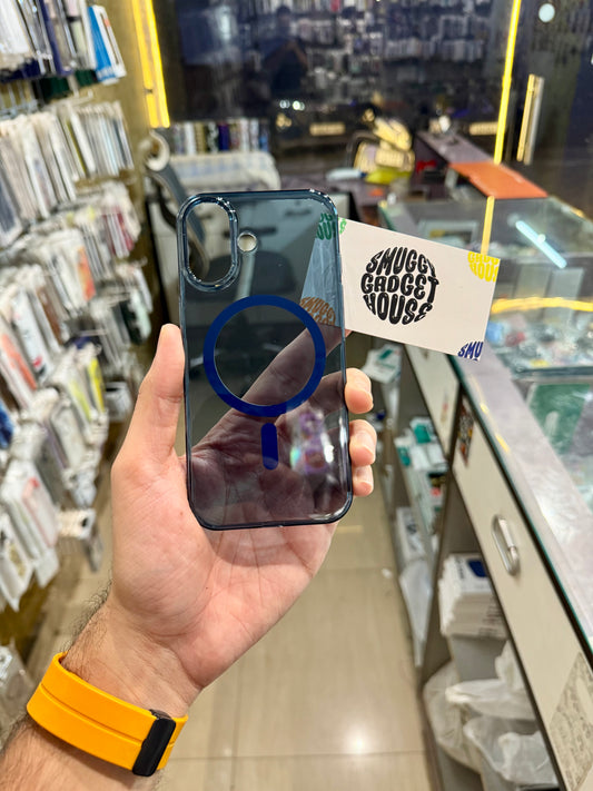 Blue Titanium Anti Yellow Magsafe Case for Iphone