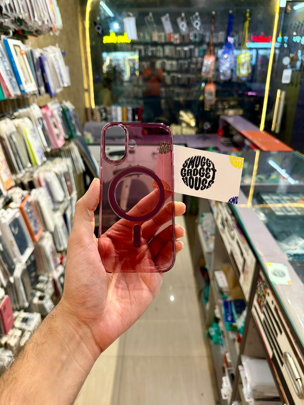 Burgundy Anti Yellow Magsafe Case for Iphone (Og)