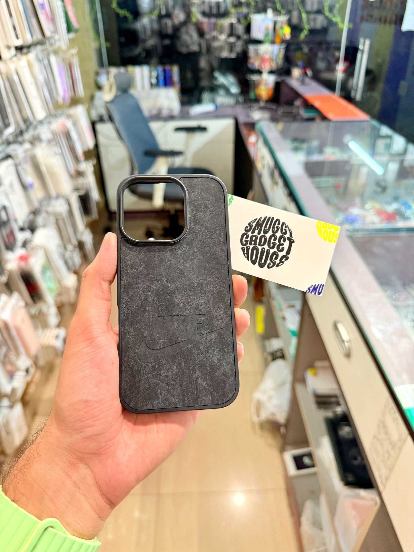 New Black Leather Case for Iphone